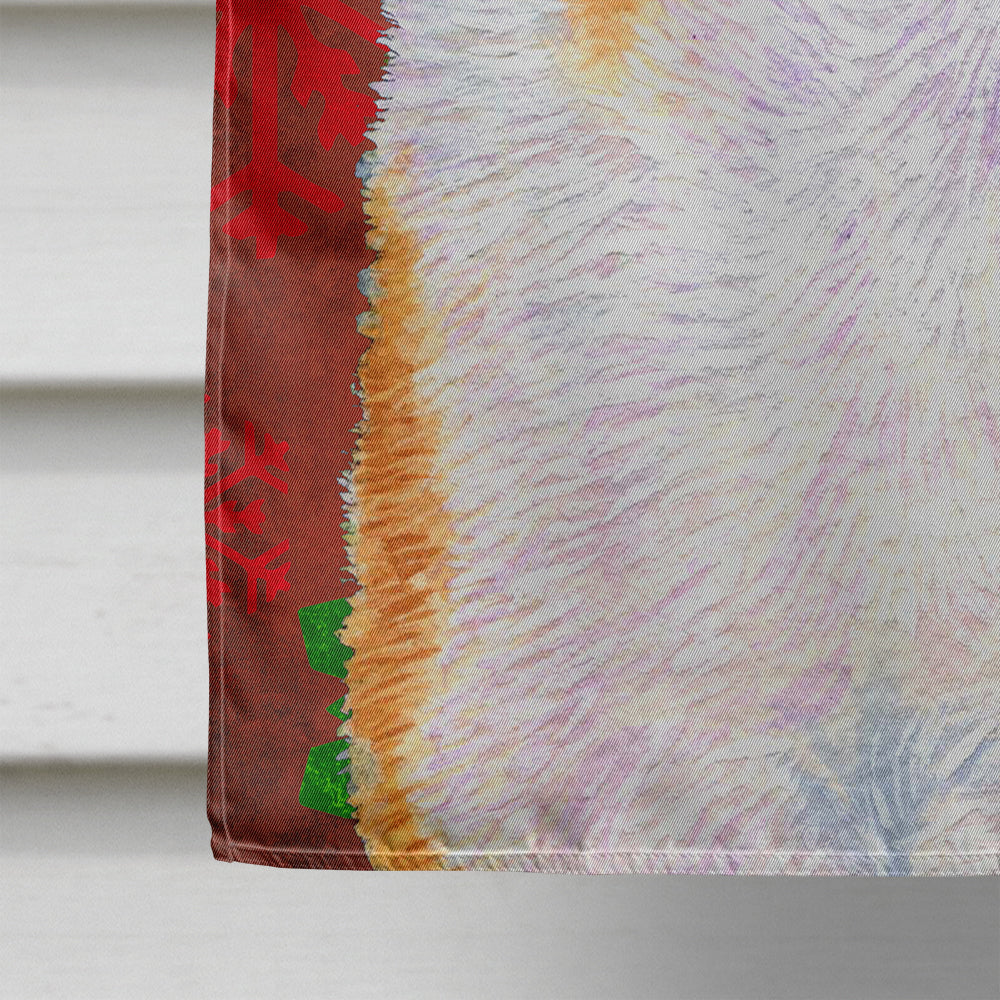 Collie Smooth Red Green Snowflakes Christmas House Flag 28x40 Porch Sleeve Pole Decorative Outside Yard Banner Artwork Wall Hanging, Polyester