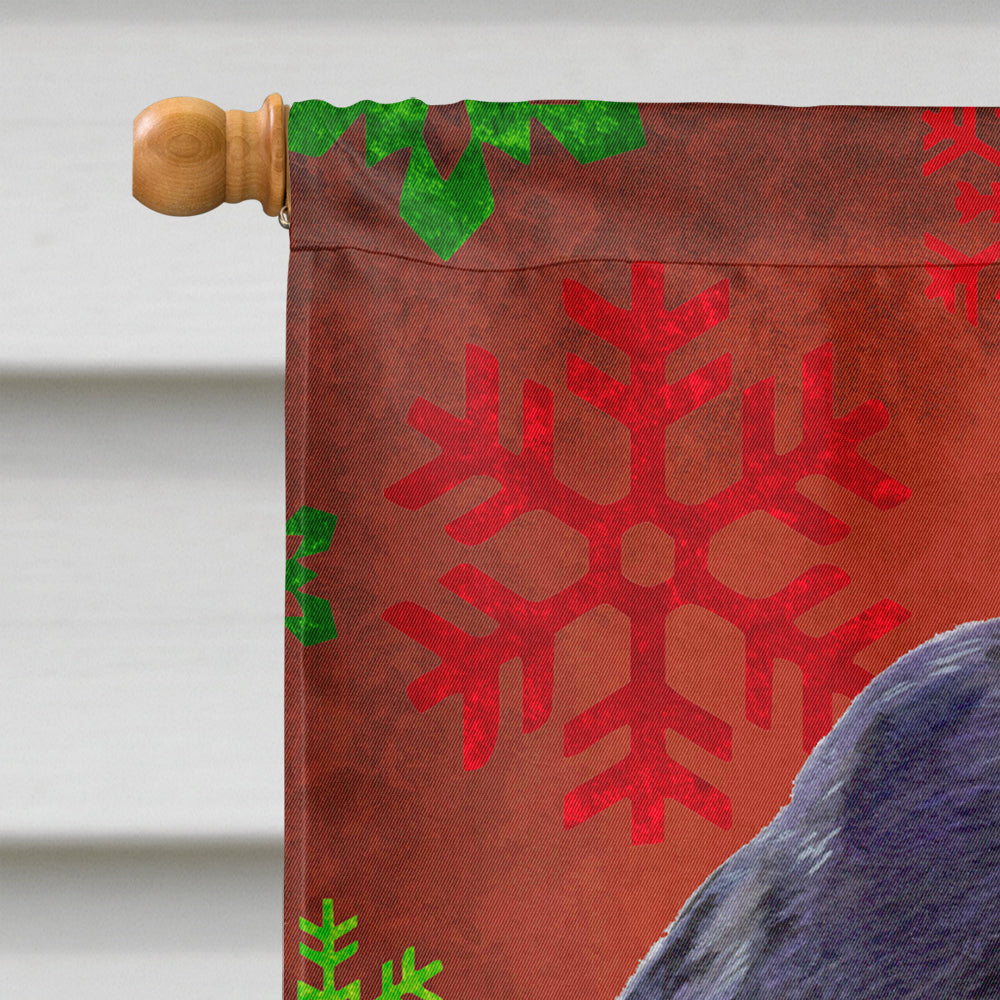 Cocker Spaniel Red Green Snowflakes Christmas House Flag 28x40 Porch Sleeve Pole Decorative Outside Yard Banner Artwork Wall Hanging, Polyester