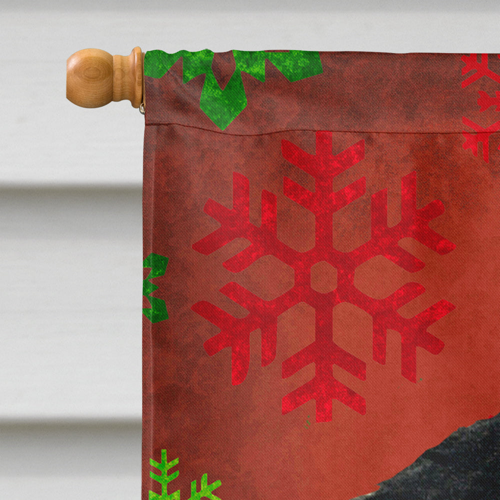Gordon Setter Red Green Snowflakes Christmas House Flag 28x40 Porch Sleeve Pole Decorative Outside Yard Banner Artwork Wall Hanging, Polyester