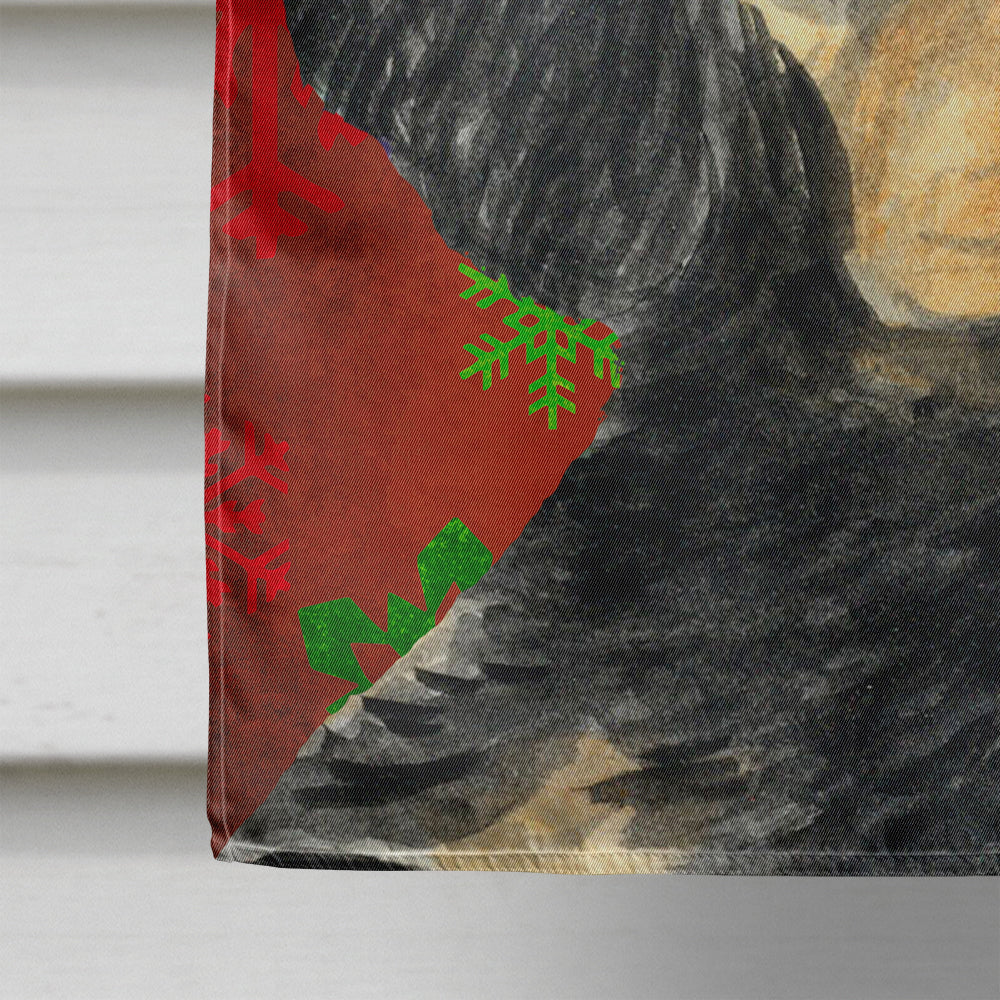 Gordon Setter Red Green Snowflakes Christmas House Flag 28x40 Porch Sleeve Pole Decorative Outside Yard Banner Artwork Wall Hanging, Polyester