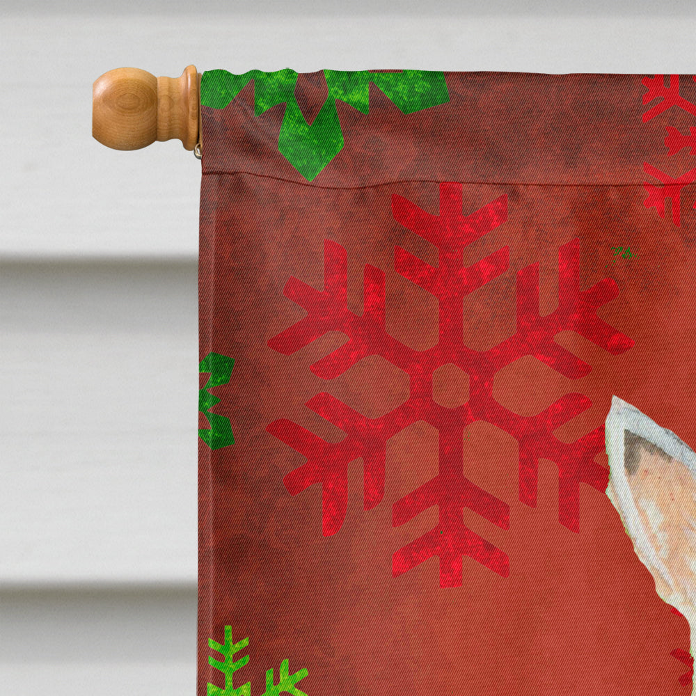 Scottish Terrier Red Snowflakes House Flag 28x40 Porch Sleeve Pole Decorative Outside Yard Banner Artwork Wall Hanging, Polyester