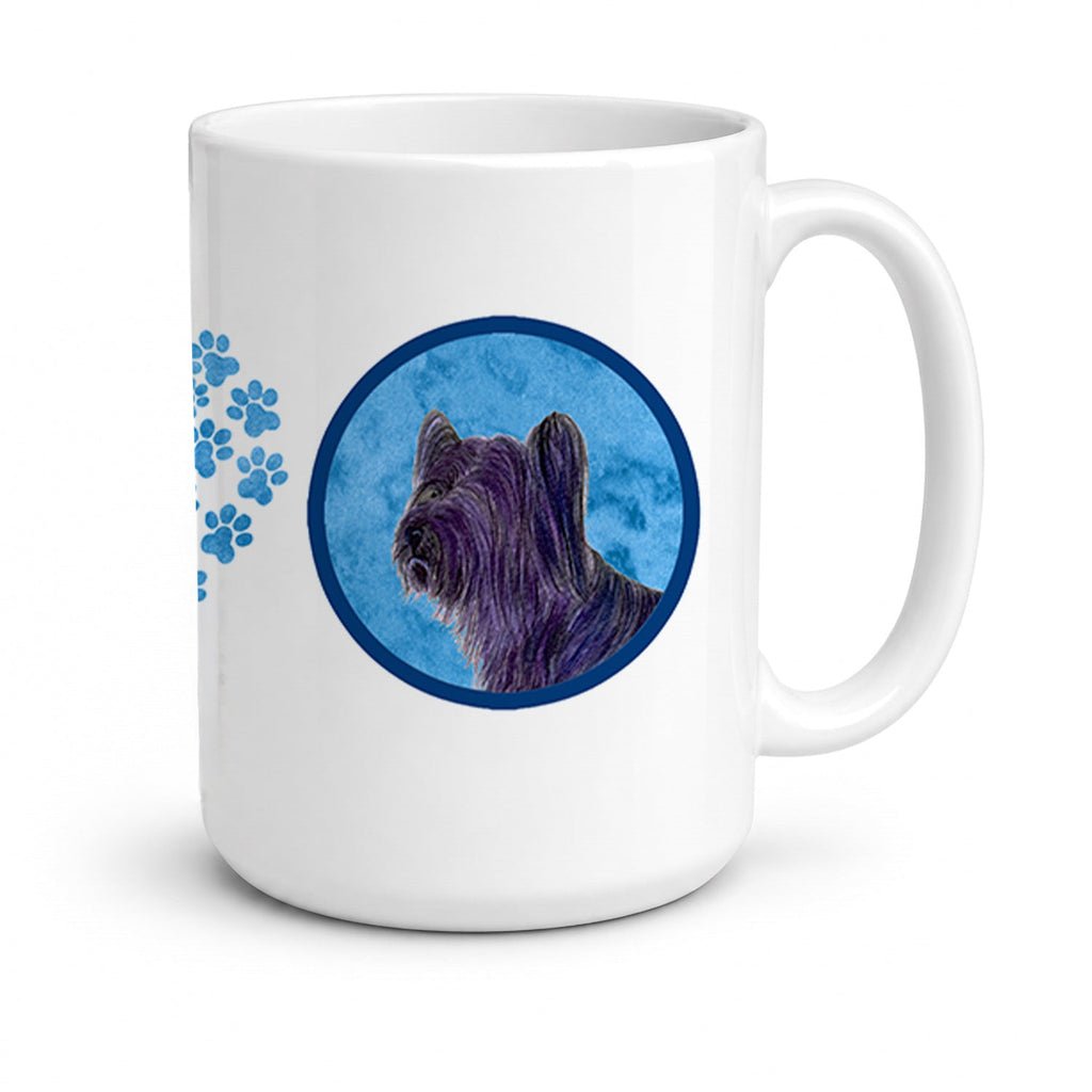 Blue Skye Terrier Ceramic Coffee Mug 15 oz Decorative Large C Handle Mug Cup for Tea, Cocoa Hot Chocolate