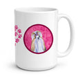 Pink Shih Tzu Ceramic Coffee Mug 15 oz Decorative Large C Handle Mug Cup for Tea, Cocoa Hot Chocolate