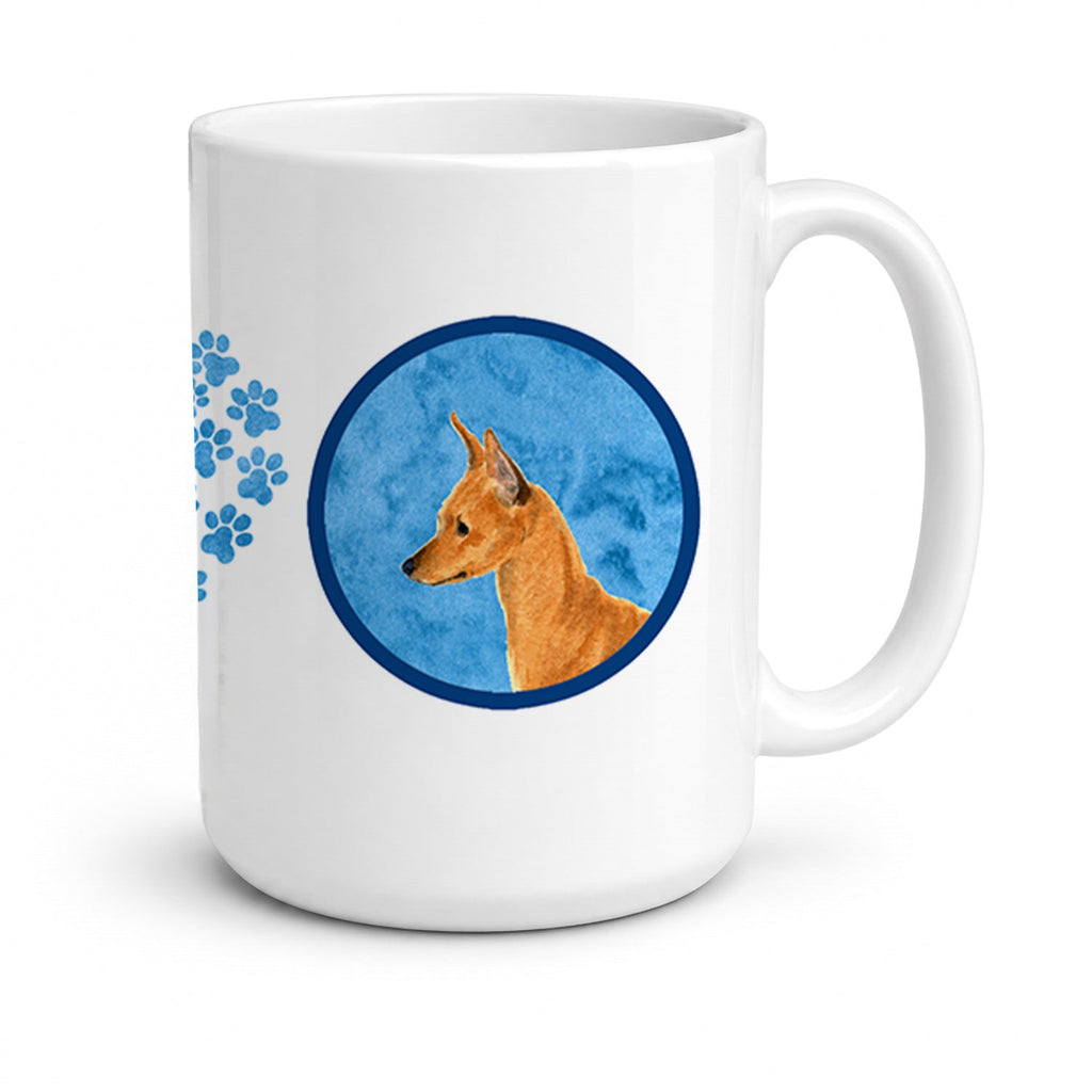 Blue Min Pin Ceramic Coffee Mug 15 oz Decorative Large C Handle Mug Cup for Tea, Cocoa Hot Chocolate