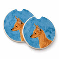 Blue Min Pin Set of 2 Cup Holder Car Coasters Absorbent Round Sandstone Coasters Gifts for Men or Women, 2.5, Multicolor