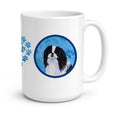 Blue Japanese Chin Ceramic Coffee Mug 15 oz Decorative Large C Handle Mug Cup for Tea, Cocoa Hot Chocolate