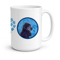 Blue Cocker Spaniel Ceramic Coffee Mug 15 oz Decorative Large C Handle Mug Cup for Tea, Cocoa Hot Chocolate