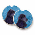 Blue Cocker Spaniel Set of 2 Cup Holder Car Coasters Absorbent Round Sandstone Coasters Gifts for Men or Women, 2.5, Multicolor