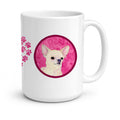 Pink Chihuahua Ceramic Coffee Mug 15 oz Decorative Large C Handle Mug Cup for Tea, Cocoa Hot Chocolate