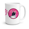 Pink Rat Terrier Ceramic Coffee Mug 15 oz Decorative Large C Handle Mug Cup for Tea, Cocoa Hot Chocolate
