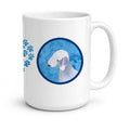 Blue Bedlington Terrier Ceramic Coffee Mug 15 oz Decorative Large C Handle Mug Cup for Tea, Cocoa Hot Chocolate