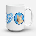 Blue French Bulldog Ceramic Coffee Mug 15 oz Decorative Large C Handle Mug Cup for Tea, Cocoa Hot Chocolate