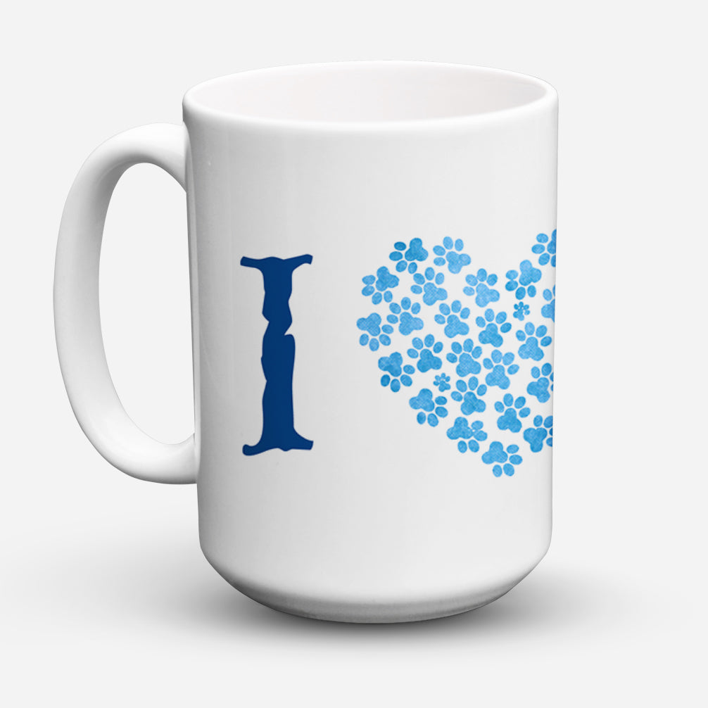 Blue French Bulldog Ceramic Coffee Mug 15 oz Decorative Large C Handle Mug Cup for Tea, Cocoa Hot Chocolate