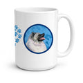 Blue Keeshond Ceramic Coffee Mug 15 oz Decorative Large C Handle Mug Cup for Tea, Cocoa Hot Chocolate