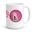 Pink Soft Coated Wheaten Terrier Ceramic Coffee Mug 15 oz Decorative Large C Handle Mug Cup for Tea, Cocoa Hot Chocolate