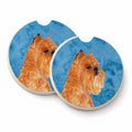Blue Brussels Griffon Set of 2 Cup Holder Car Coasters Absorbent Round Sandstone Coasters Gifts for Men or Women, 2.5, Multicolor