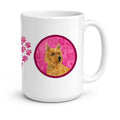 Pink Norwich Terrier Ceramic Coffee Mug 15 oz Decorative Large C Handle Mug Cup for Tea, Cocoa Hot Chocolate