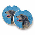 Blue Irish Wolfhound Set of 2 Cup Holder Car Coasters Absorbent Round Sandstone Coasters Gifts for Men or Women, 2.5, Multicolor