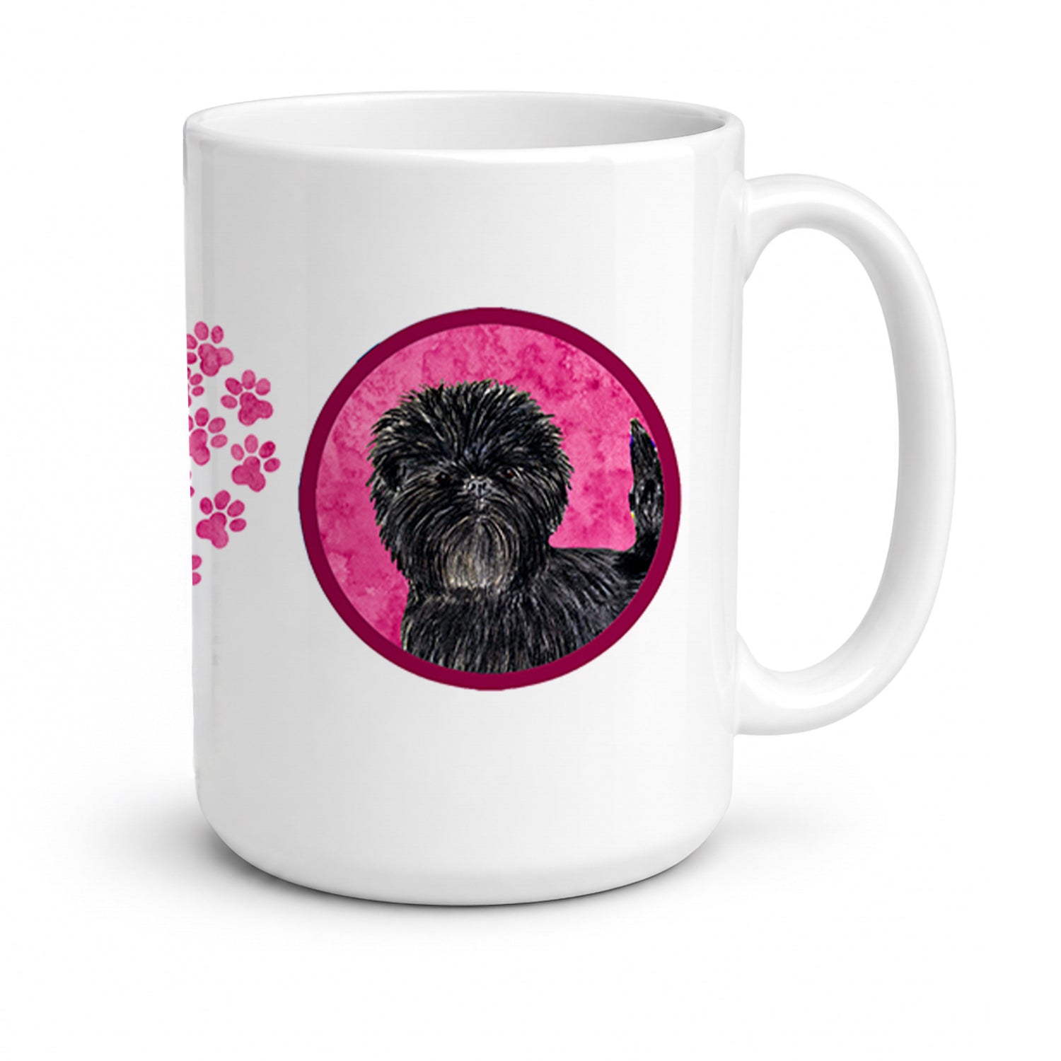 Pink Affenpinscher Ceramic Coffee Mug 15 oz Decorative Large C Handle Mug Cup for Tea, Cocoa Hot Chocolate