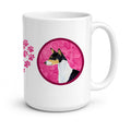 Pink Basenji Ceramic Coffee Mug 15 oz Decorative Large C Handle Mug Cup for Tea, Cocoa Hot Chocolate
