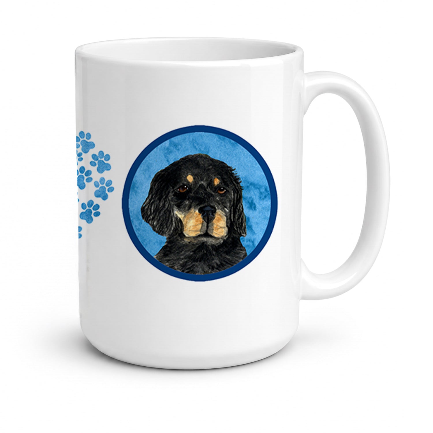 Blue Gordon Setter Ceramic Coffee Mug 15 oz Decorative Large C Handle Mug Cup for Tea, Cocoa Hot Chocolate