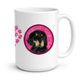 Pink Gordon Setter Ceramic Coffee Mug 15 oz Decorative Large C Handle Mug Cup for Tea, Cocoa Hot Chocolate