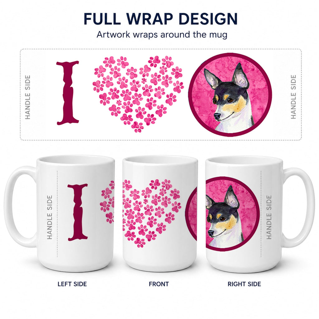 Pink Chihuahua Ceramic Coffee Mug 15 oz Decorative Large C Handle Mug Cup for Tea, Cocoa Hot Chocolate