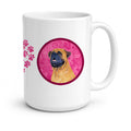 Pink Mastiff Ceramic Coffee Mug 15 oz Decorative Large C Handle Mug Cup for Tea, Cocoa Hot Chocolate