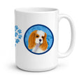 Blue Cavalier Spaniel Ceramic Coffee Mug 15 oz Decorative Large C Handle Mug Cup for Tea, Cocoa Hot Chocolate
