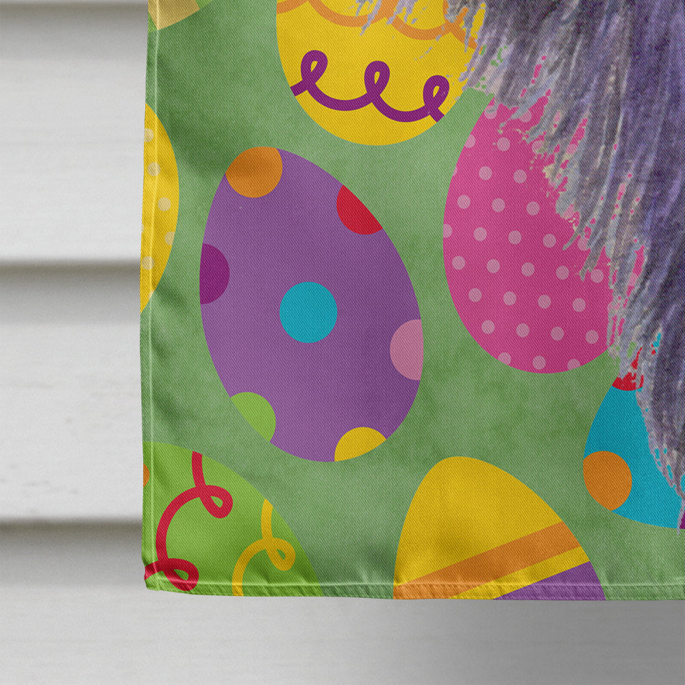 Skye Terrier Easter Eggtravaganza House Flag 28x40 Porch Sleeve Pole Decorative Outside Yard Banner Artwork Wall Hanging, Polyester