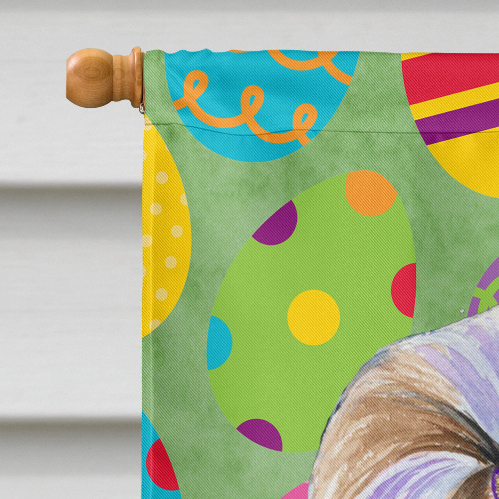 Shih Tzu Easter Eggtravaganza House Flag 28x40 Porch Sleeve Pole Decorative Outside Yard Banner Artwork Wall Hanging, Polyester