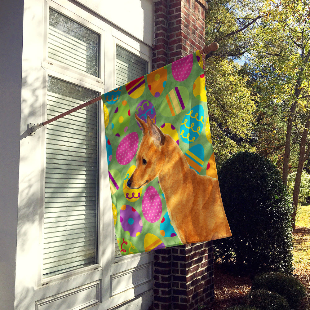 Min Pin Easter Eggtravaganza House Flag 28x40 Porch Sleeve Pole Decorative Outside Yard Banner Artwork Wall Hanging, Polyester
