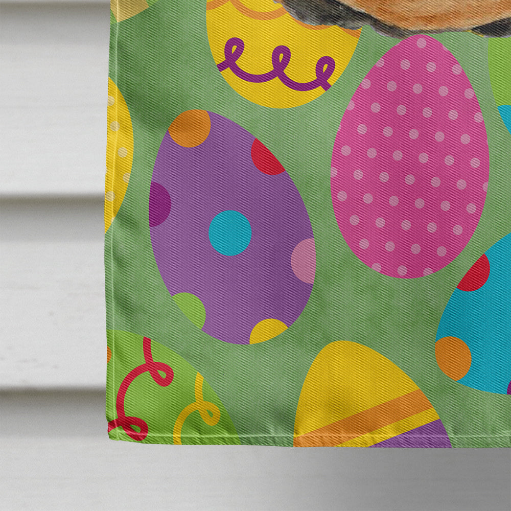 Doberman Easter Eggtravaganza House Flag 28x40 Porch Sleeve Pole Decorative Outside Yard Banner Artwork Wall Hanging, Polyester