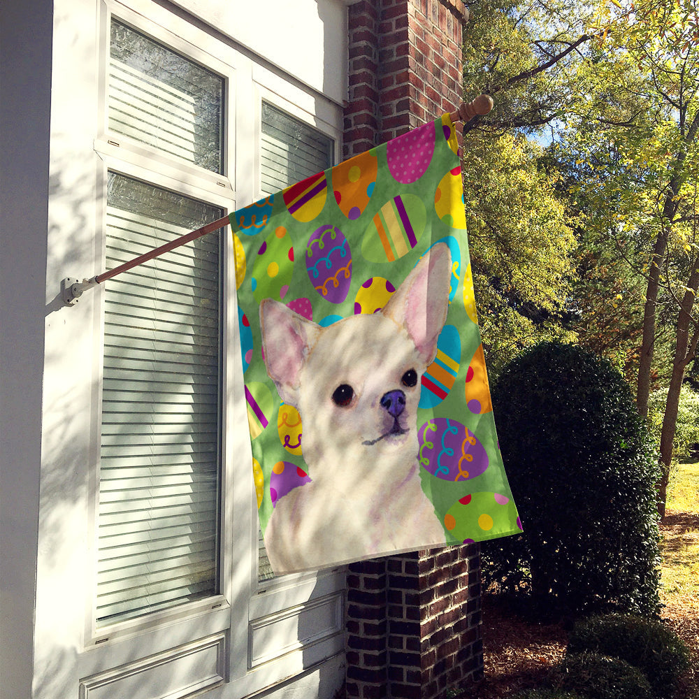 Chihuahua Easter Eggtravaganza House Flag 28x40 Porch Sleeve Pole Decorative Outside Yard Banner Artwork Wall Hanging, Polyester