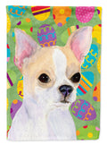 Chihuahua Easter Eggtravaganza House Flag 28x40 Porch Sleeve Pole Decorative Outside Yard Banner Artwork Wall Hanging, Polyester