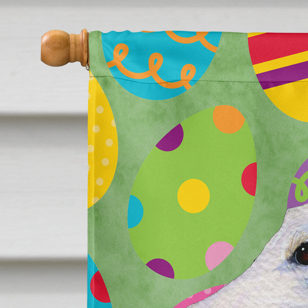 Borzoi Easter Eggtravaganza House Flag 28x40 Porch Sleeve Pole Decorative Outside Yard Banner Artwork Wall Hanging, Polyester