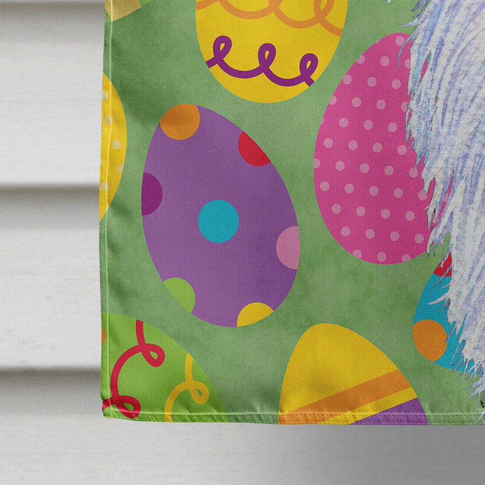 Borzoi Easter Eggtravaganza House Flag 28x40 Porch Sleeve Pole Decorative Outside Yard Banner Artwork Wall Hanging, Polyester