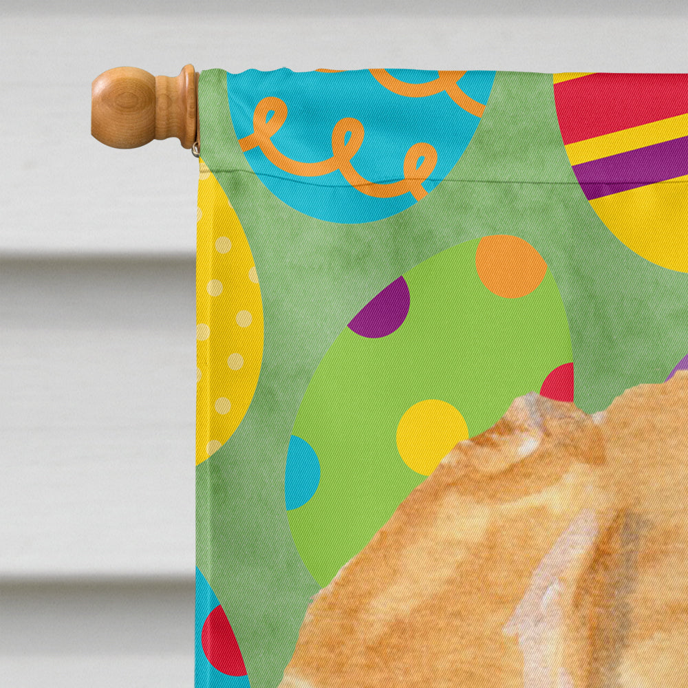 Golden Retriever Easter Eggtravaganza House Flag 28x40 Porch Sleeve Pole Decorative Outside Yard Banner Artwork Wall Hanging, Polyester