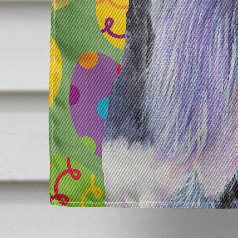 Schnauzer Easter Eggtravaganza House Flag 28x40 Porch Sleeve Pole Decorative Outside Yard Banner Artwork Wall Hanging, Polyester