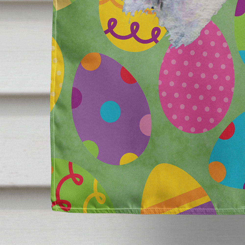 Fox Terrier Easter Eggtravaganza House Flag 28x40 Porch Sleeve Pole Decorative Outside Yard Banner Artwork Wall Hanging, Polyester