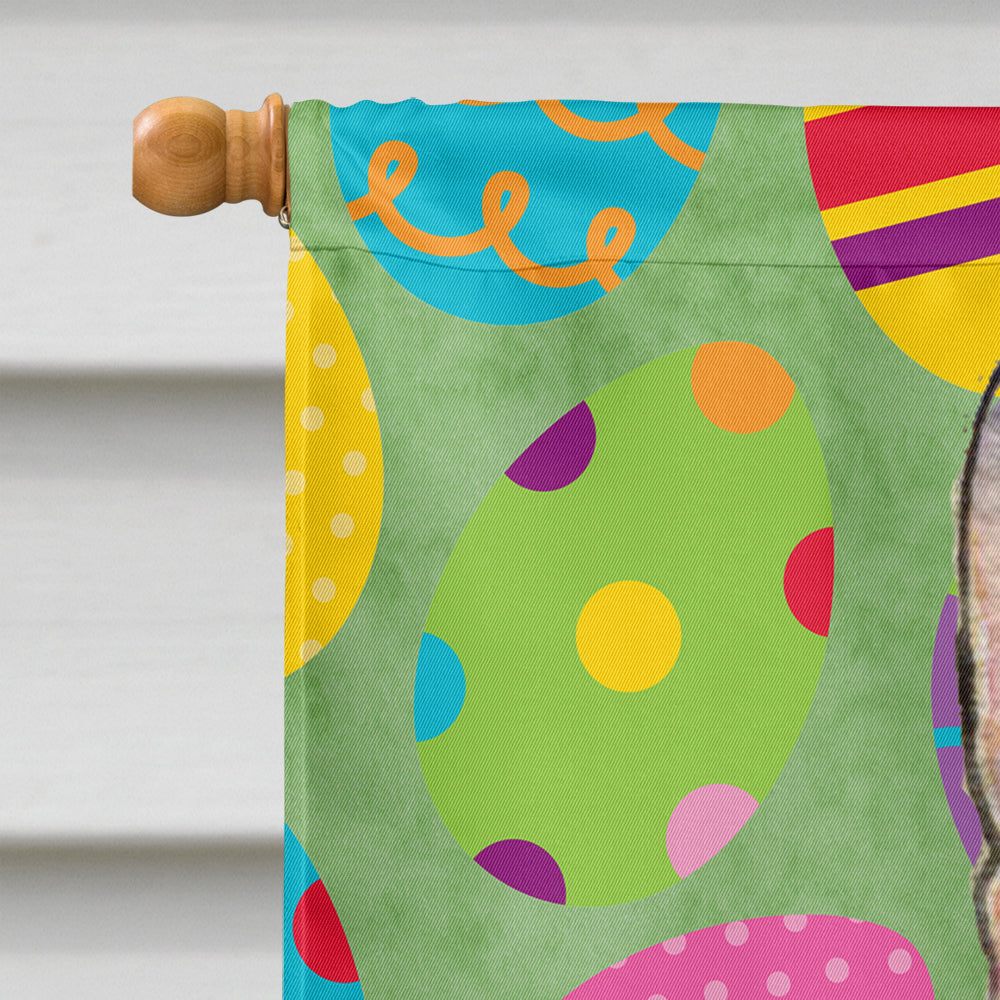 Rat Terrier Easter Eggtravaganza House Flag 28x40 Porch Sleeve Pole Decorative Outside Yard Banner Artwork Wall Hanging, Polyester