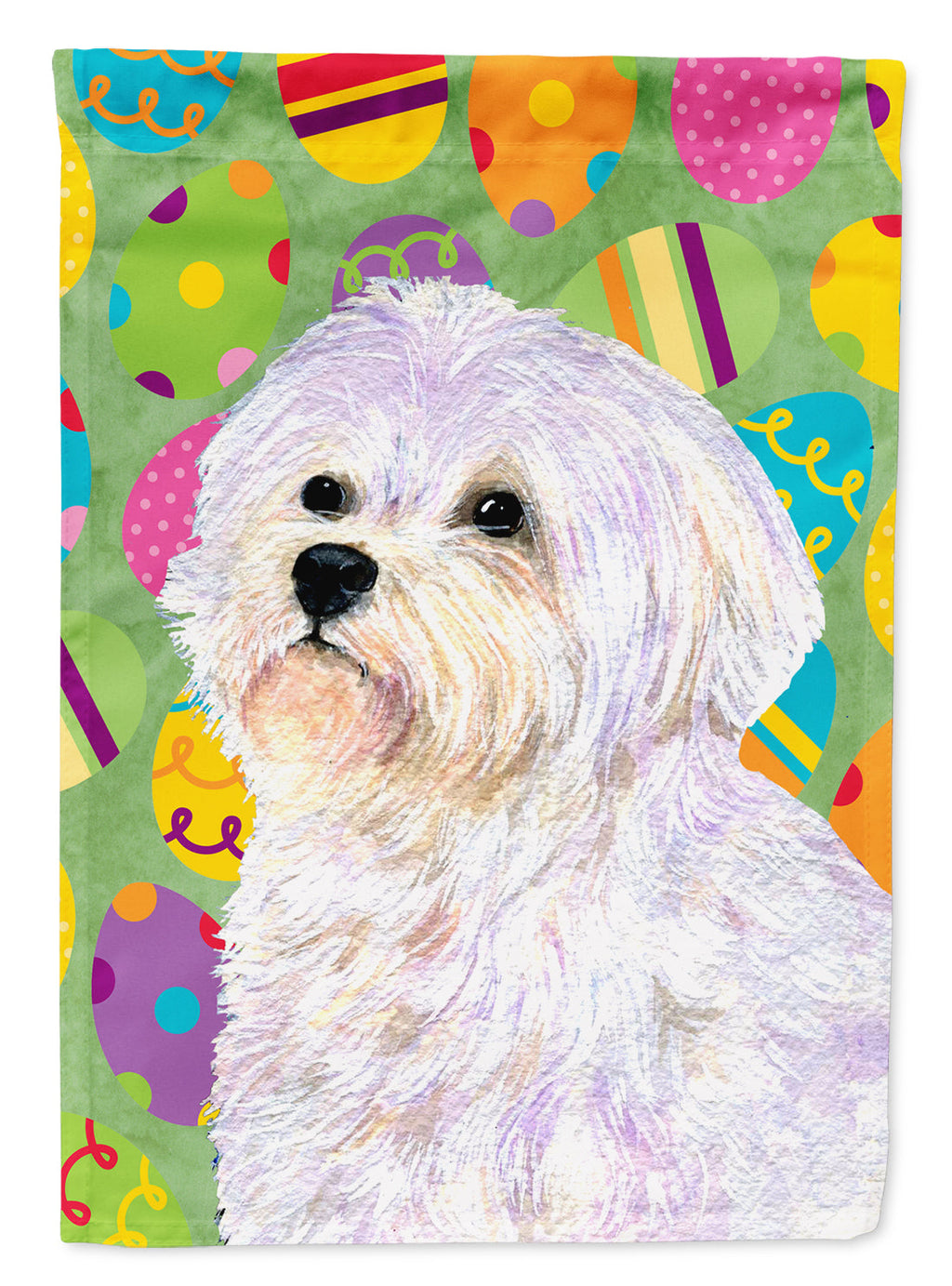 Maltese Easter Eggtravaganza House Flag 28x40 Porch Sleeve Pole Decorative Outside Yard Banner Artwork Wall Hanging, Polyester