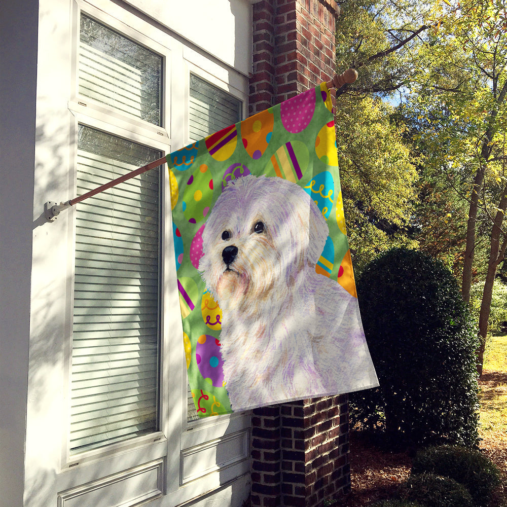 Maltese Easter Eggtravaganza House Flag 28x40 Porch Sleeve Pole Decorative Outside Yard Banner Artwork Wall Hanging, Polyester