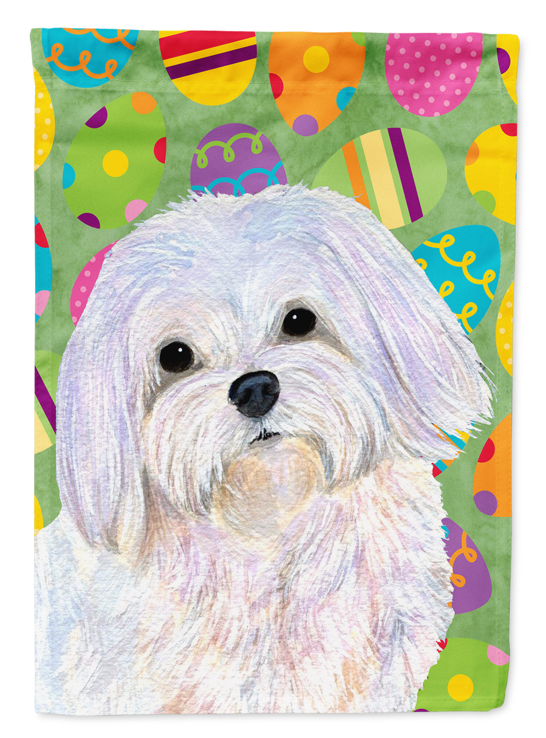 Maltese Easter Eggtravaganza House Flag 28x40 Porch Sleeve Pole Decorative Outside Yard Banner Artwork Wall Hanging, Polyester