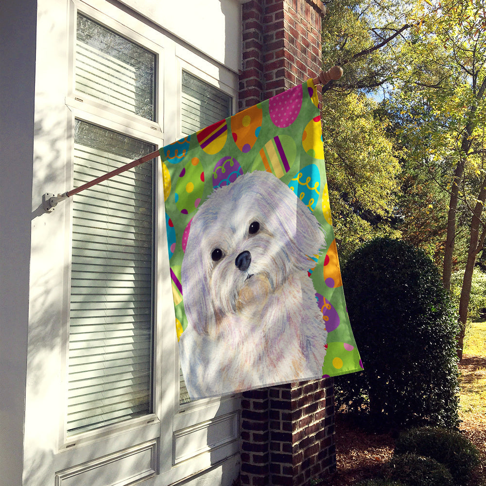 Maltese Easter Eggtravaganza House Flag 28x40 Porch Sleeve Pole Decorative Outside Yard Banner Artwork Wall Hanging, Polyester
