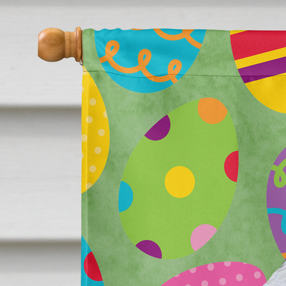 Bedlington Terrier Easter Eggtravaganza House Flag 28x40 Porch Sleeve Pole Decorative Outside Yard Banner Artwork Wall Hanging, Polyester