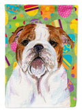 Bulldog English Easter Eggtravaganza House Flag 28x40 Porch Sleeve Pole Decorative Outside Yard Banner Artwork Wall Hanging, Polyester