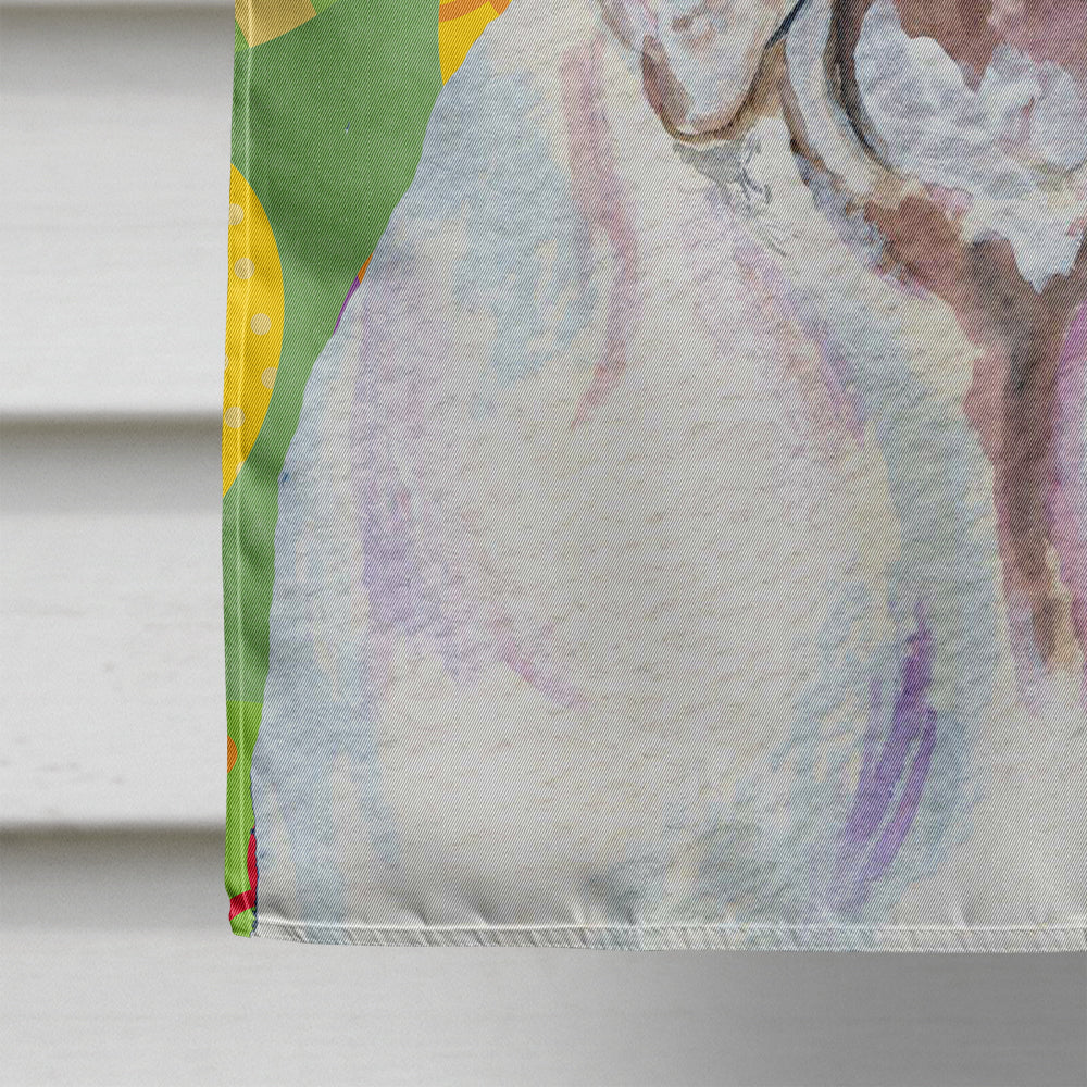 Bulldog English Easter Eggtravaganza House Flag 28x40 Porch Sleeve Pole Decorative Outside Yard Banner Artwork Wall Hanging, Polyester
