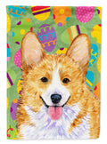 Corgi Easter Eggtravaganza House Flag 28x40 Porch Sleeve Pole Decorative Outside Yard Banner Artwork Wall Hanging, Polyester