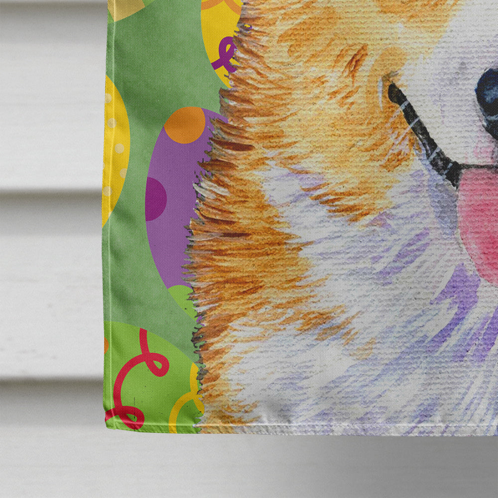 Corgi Easter Eggtravaganza House Flag 28x40 Porch Sleeve Pole Decorative Outside Yard Banner Artwork Wall Hanging, Polyester